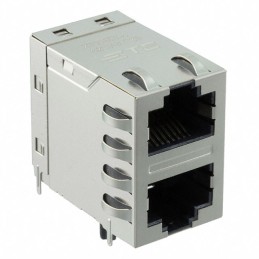 1 pcs : 2301997-4 - CONN JACK 2PORT 1000 BASE-T PCB