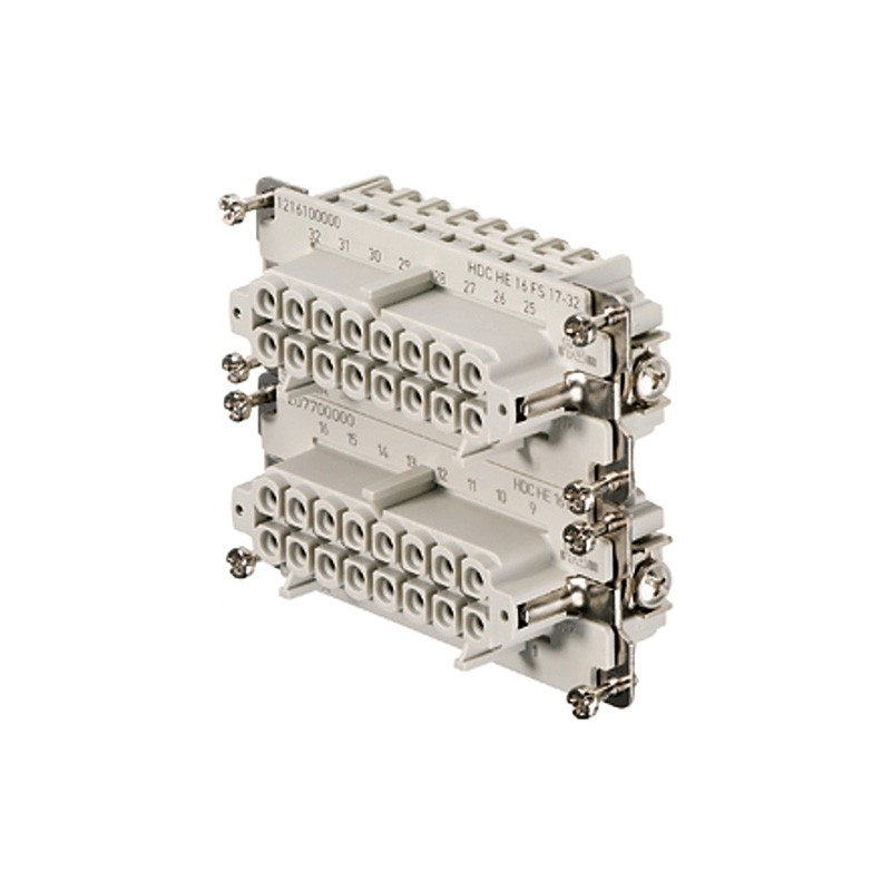 1 pcs : 1216100000 - INSERT FEMALE 16POS+1GND SCREW