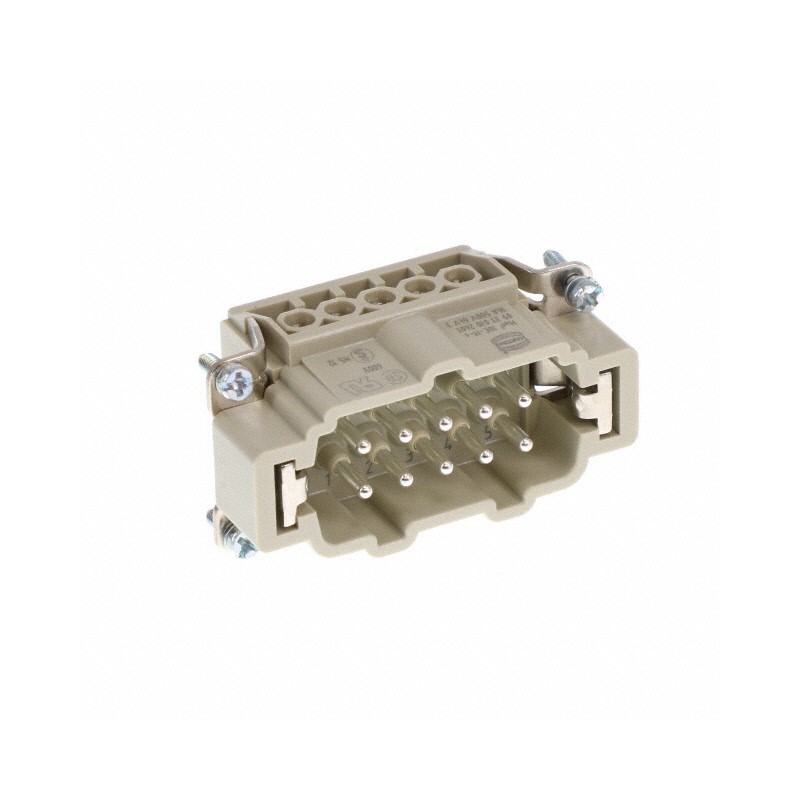 1 pcs : 09330102601 - INSERT MALE 10POS+1GND SCREW