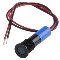 1 pcs - RS PRO Blue Panel Mount Indicator, 220V ac, 8mm Mounting Hole Size, Lead Wires Termination, IP67