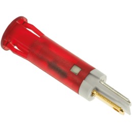 1 pcs - Apem Red Panel Mount Indicator, 110V ac, 8mm Mounting Hole Size, Faston, Solder Lug Termination