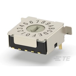 500 pcs - TE Connectivity 16 Way Surface Mount Rotary Switch 16P, Screwdriver Actuator