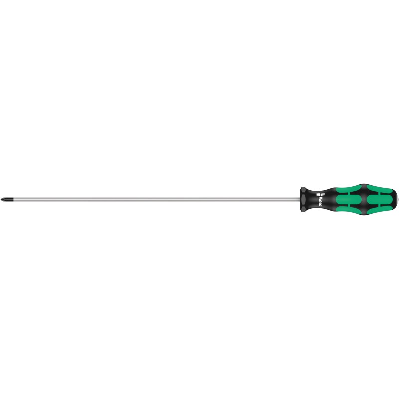 1 pcs - Wera Pozidriv Screwdriver, PZ1 Tip, 300 mm Blade, 398 mm Overall