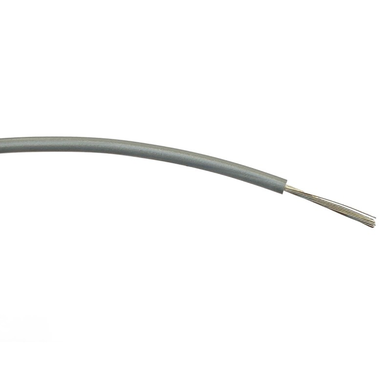 500 pcs - RS PRO Grey 0.75 mm² Hook Up Wire, 18 AWG, 24/0.2 mm, 500m, PVC Insulation