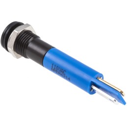 1 pcs - RS PRO Blue Panel Mount Indicator, 110V ac, 8mm Mounting Hole Size, IP67