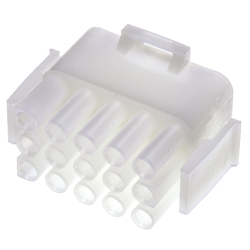 10 pcs - TE Connectivity, Universal MATE-N-LOK Male Connector Housing, 6.35mm Pitch, 15 Way, 3 Row