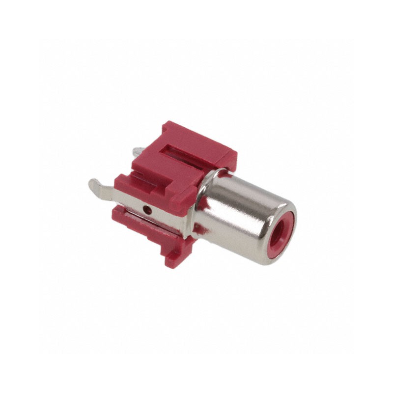 1 pcs : KLPX-0848-2-R - RCA PHONO JACK, VERTICAL, RED RO