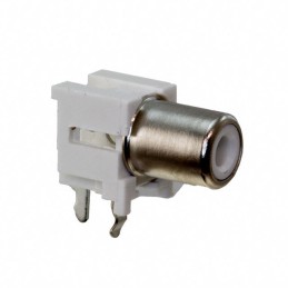 1 pcs : KLPX-0848A-2-W - CONN RCA PHONO JACK R/A WHITE