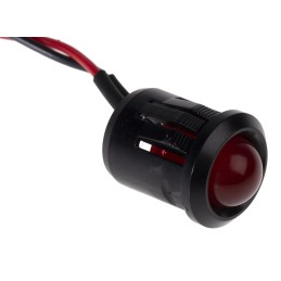 1 pcs - RS PRO Red Panel Mount Indicator, 2V dc, 14mm Mounting Hole Size, Lead Wires Termination