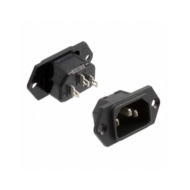1 pcs : 6100.3100 - PWR ENT RCPT IEC320-C14 PNL SLDR
