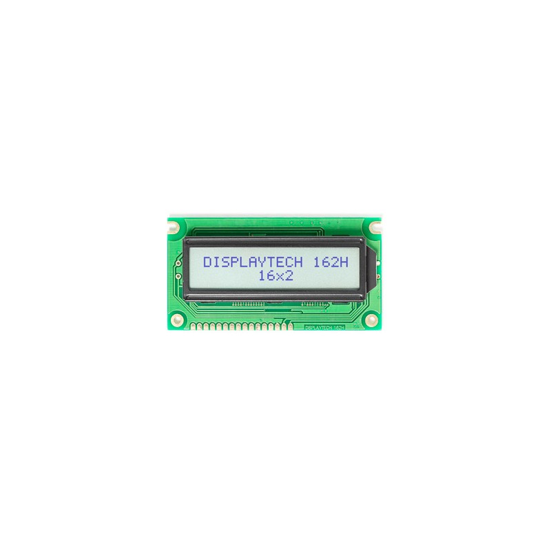 1 pcs - Displaytech 162H DC BW-3LP 162H Alphanumeric LCD Display, White on, 2 Rows by 16 Characters, Transflective