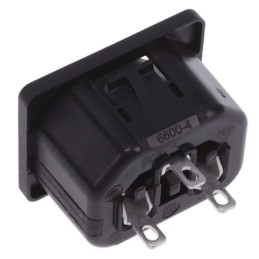 1 pcs : 6600.4125 - PWR ENT RCPT IEC320-2-2F PANEL