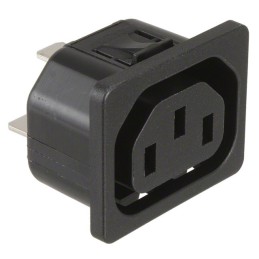 1 pcs : 6600.4320 - PWR ENT RCPT IEC320-2-2F PNL QC