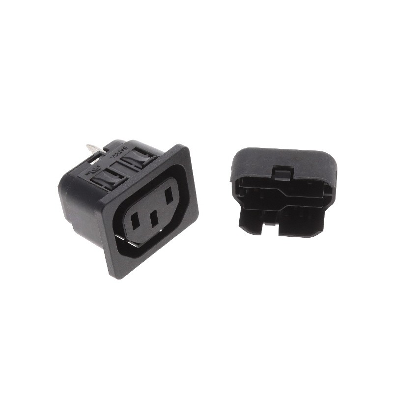 1 pcs : 6610.6012 - PWR ENT RCPT IEC320-2-2F PNL IDC