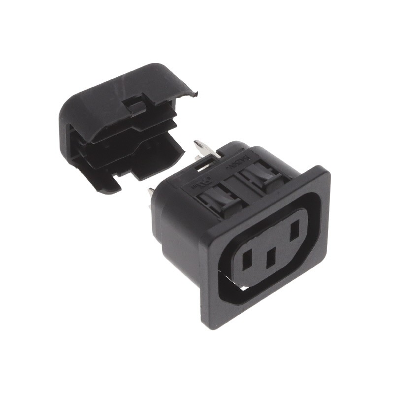 1 pcs : 6610.2016 - PWR ENT RCPT IEC320-2-2F PNL IDC