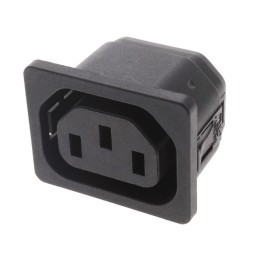 1 pcs : 6610.1012 - PWR ENT RCPT IEC320-2-2F PNL IDC