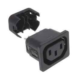 1 pcs : 6610.1011 - PWR ENT RCPT IEC320-2-2F PNL IDC