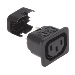 1 pcs : 6610.2013 - PWR ENT RCPT IEC320-2-2F PNL IDC