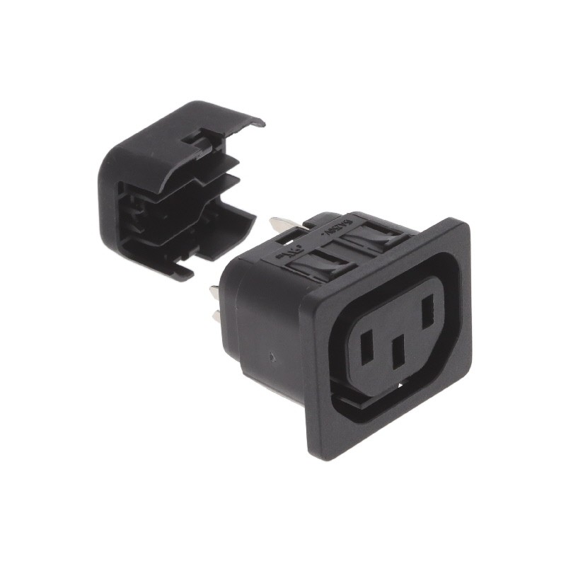 1 pcs : 6610.2013 - PWR ENT RCPT IEC320-2-2F PNL IDC