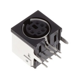 1 pcs : KMDGX-6S-AS - CONN RCPT FMALE MINI DIN 6P SLDR