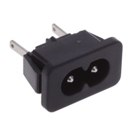 1 pcs : 6163.0016 - PWR ENT RCPT IEC320-C8 PANEL QC