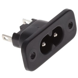 1 pcs : 6160.0006 - PWR ENT RCPT IEC320-C8 PNL SLDR
