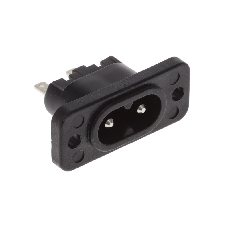 1 pcs : 6160.0022 - PWR ENT RCPT IEC320-C8 PANEL QC