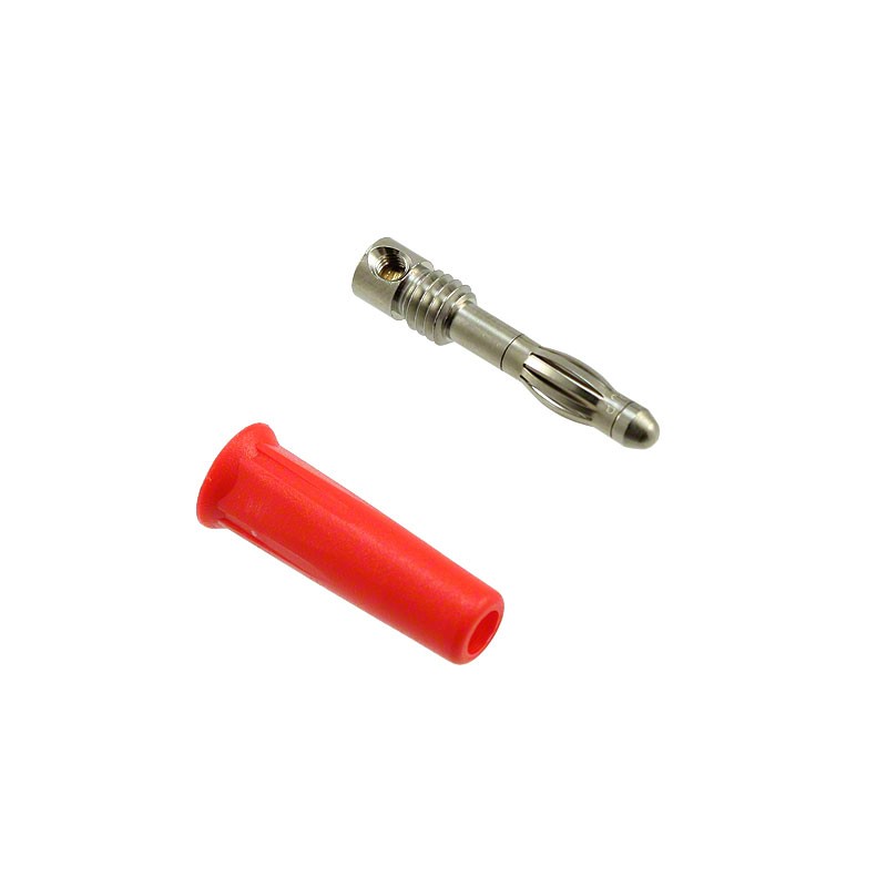 1 pcs : 5934-2 - CONN BANANA PLUG SOLDERLESS RED