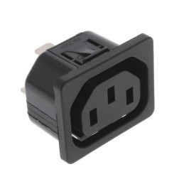 1 pcs : 6600.4315.21 - PWR ENT RCPT IEC320-2-2F PNL QC