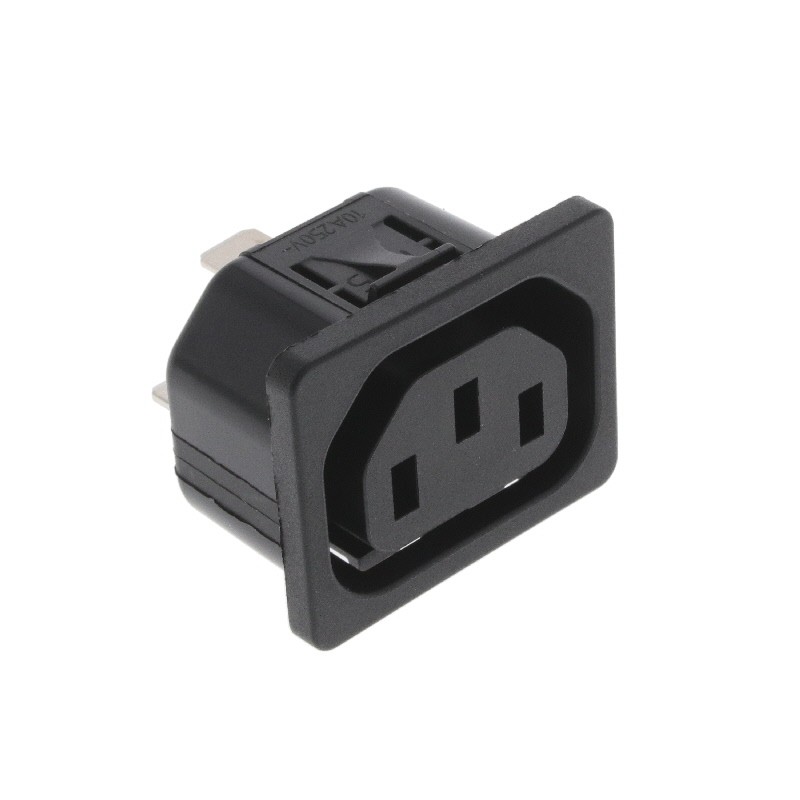 1 pcs : 6600.4315.21 - PWR ENT RCPT IEC320-2-2F PNL QC