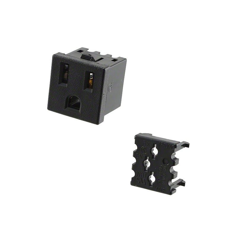 1 pcs : 208697-2 - PWR ENT RCPT NEMA5-15 PANEL IDC