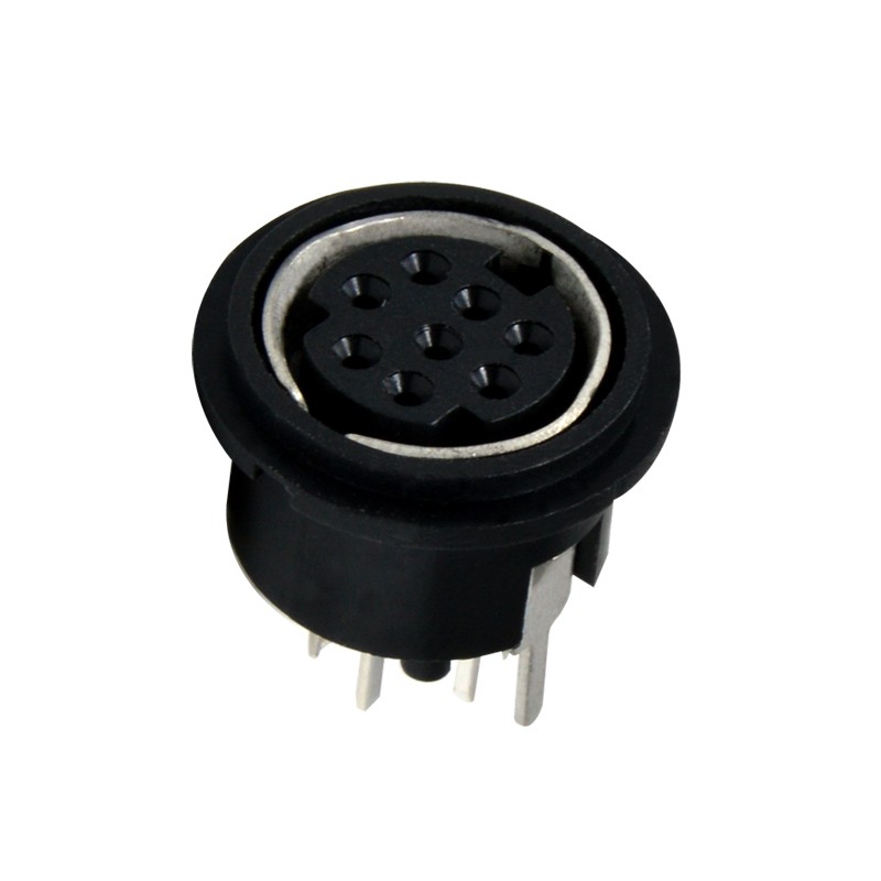 1 pcs : KMDVLX-8S-N-1 - MINI-DIN VERTICAL 8P SNAP & LOCK