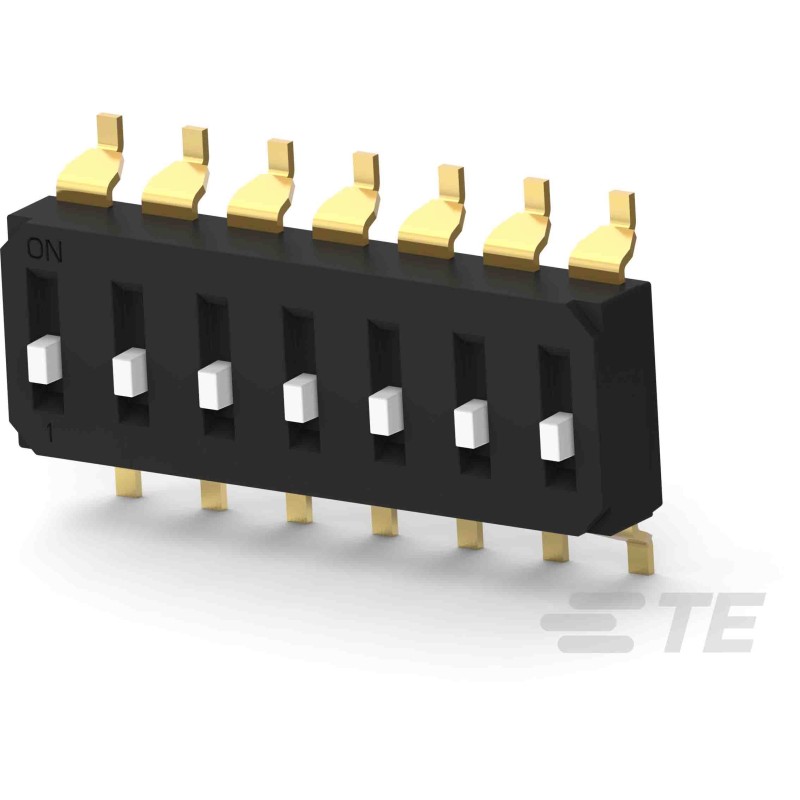 900 pcs - TE Connectivity 7 Way Surface Mount DIP Switch SPST, Raised Actuator