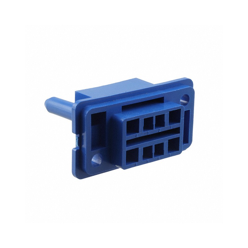 1 pcs : 172063-3 - CONN PLUG HSG DRAWER 8POS BLUE