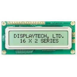 1 pcs - Displaytech 162C-BC-BC Alphanumeric LCD Display, Yellow on Green, 2 Rows by 16 Characters, Transflective