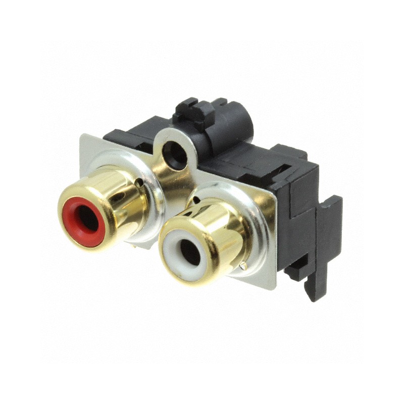 1 pcs : PJRAS2X1S01AUX - CONN RCA JACK MONO 3.2MM R/A