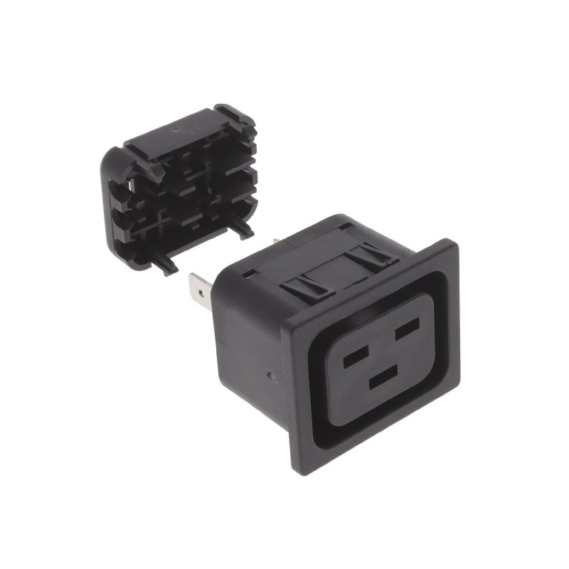 1 pcs : 4710.4255 - PWR ENT RCPT IEC320-2-2J PNL QC