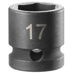 1 pcs - Facom 17mm, 1/2 in Drive Impact Socket Stubby Impact Socket, 22 mm length