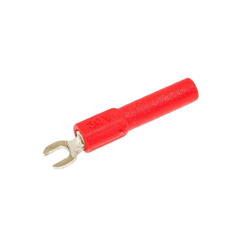 1 pcs : BU-30211A-2 - ADAPT SPADE LUG TO BAN JACK RED
