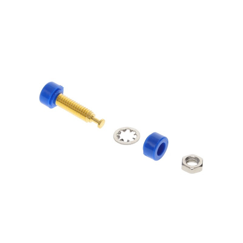 1 pcs : 2142-6 - CONN BANANA JACK MINI TURRET BLU