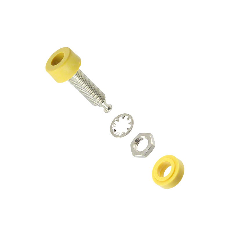 1 pcs : 1581-4 - CONN BANANA JACK TURRET YELLOW