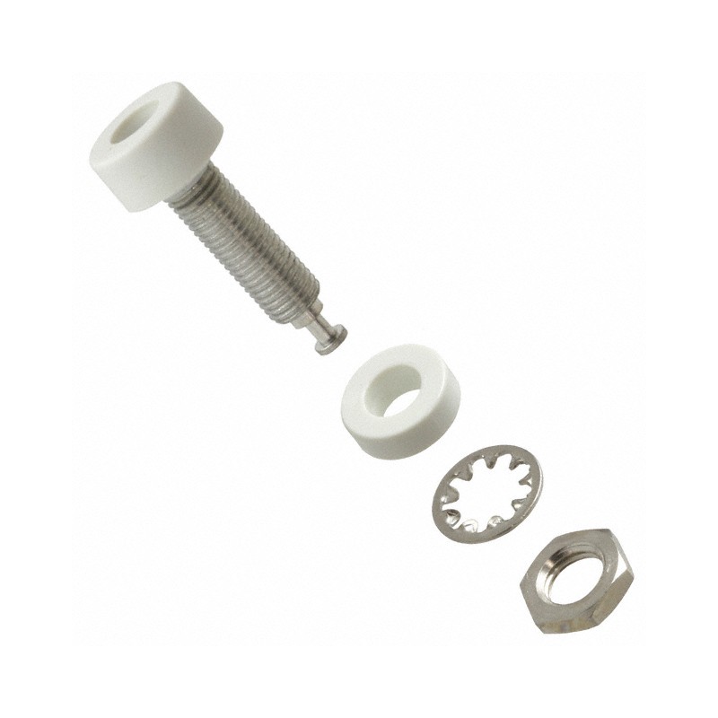 1 pcs : 1581-9 - CONN BANANA JACK TURRET WHITE