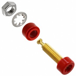 1 pcs : 2142-2 - CONN BANANA JACK MINI TURRET RED