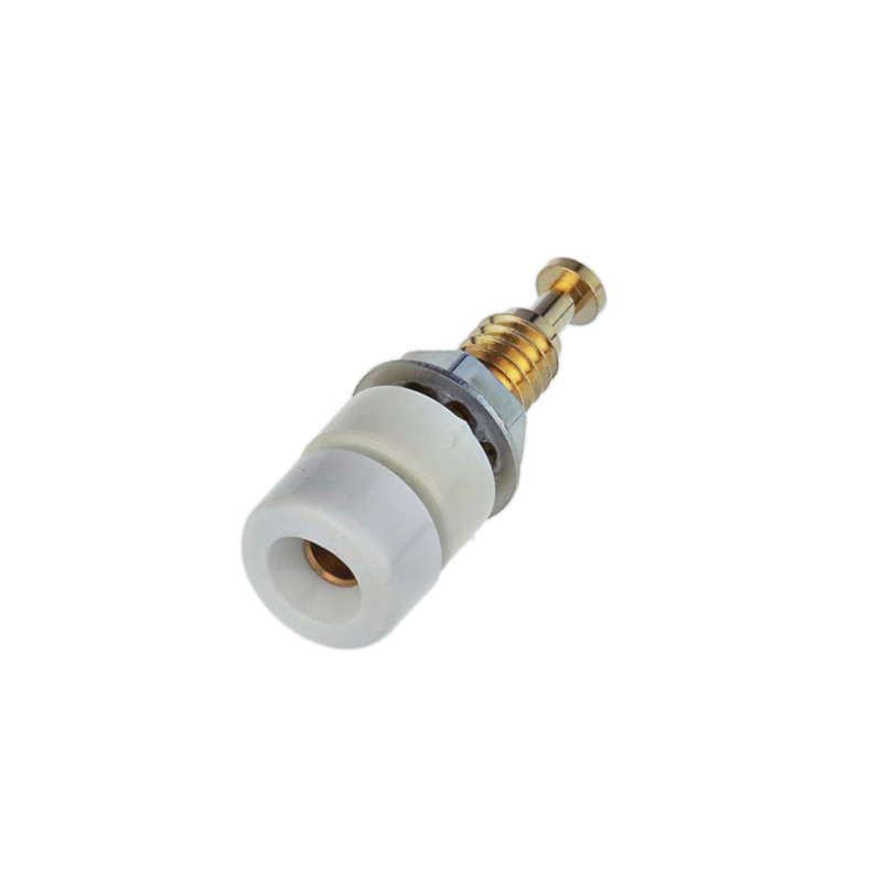 1 pcs : 2142-9 - CONN BANANA JACK MINI TURRET WHT