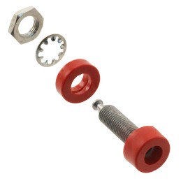 1 pcs : 1581-2 - CONN BANANA JACK TURRET RED
