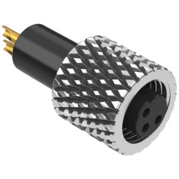 1 pcs : 50-00604 - CONN RCPT FMALE 3P GOLD SLDR CUP