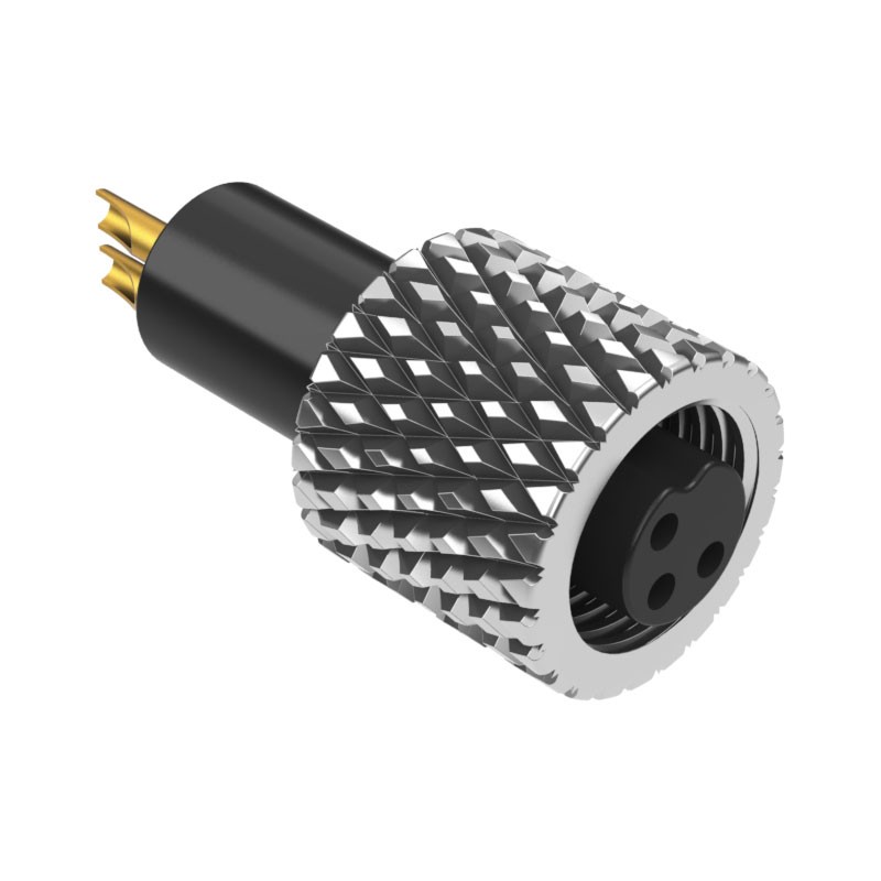 1 pcs : 50-00604 - CONN RCPT FMALE 3P GOLD SLDR CUP