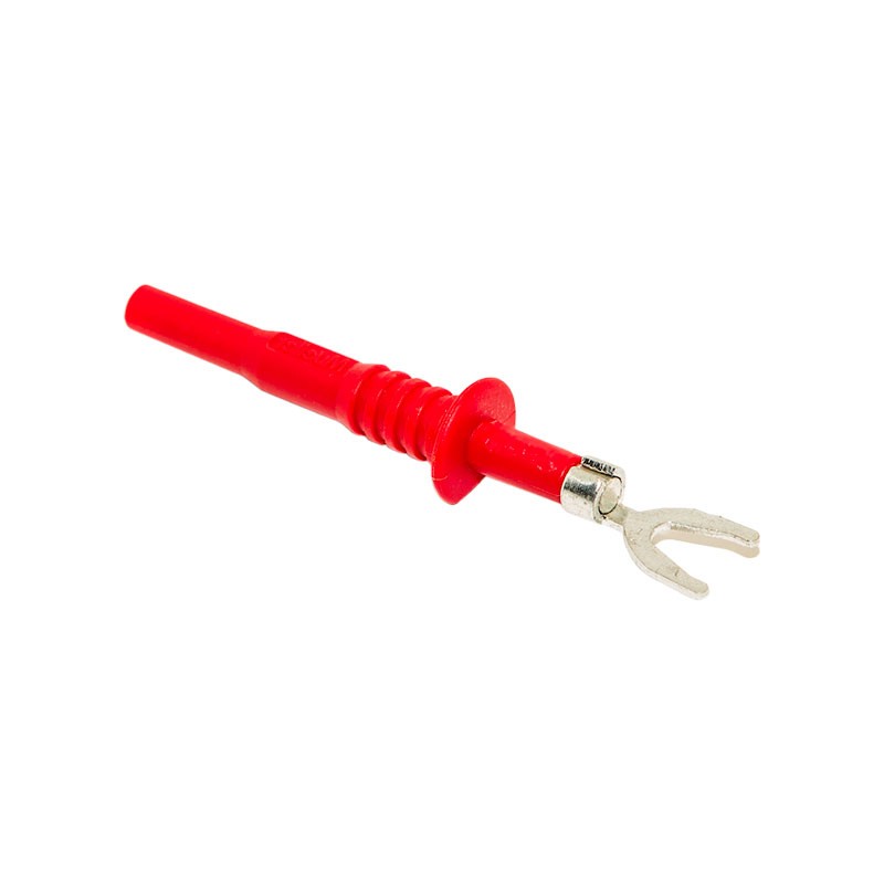 1 pcs : BU-30212-2 - SPADE TERM 7MM TO BANA JACK RED