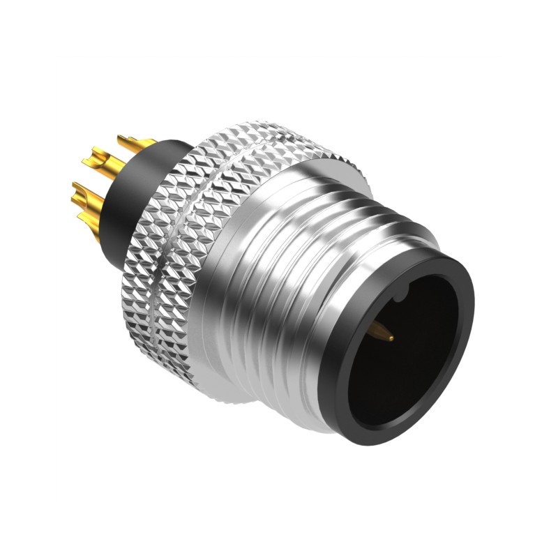 1 pcs : 50-00961 - CONN PLUG MALE 6P GOLD SLDR CUP