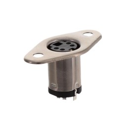 1 pcs : KMDPX-4S-M-1 - MINI-DIN PANEL MNT 4P